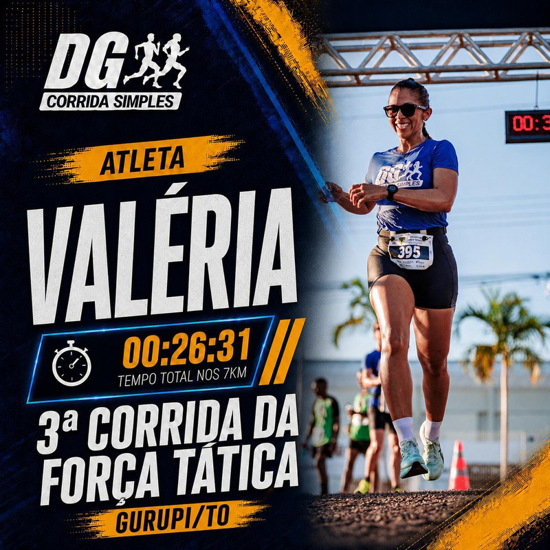 Resultado de aluno 7 da Corrida Simples